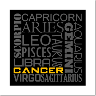 Cancer Zodiac Montage Posters and Art